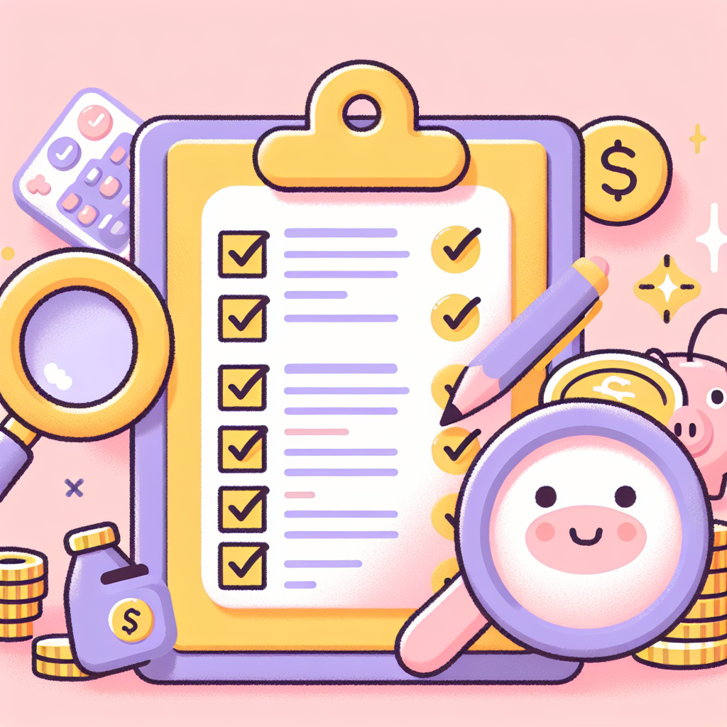 홈페이지 제작 견적서 체크리스트와 계산기 일러스트