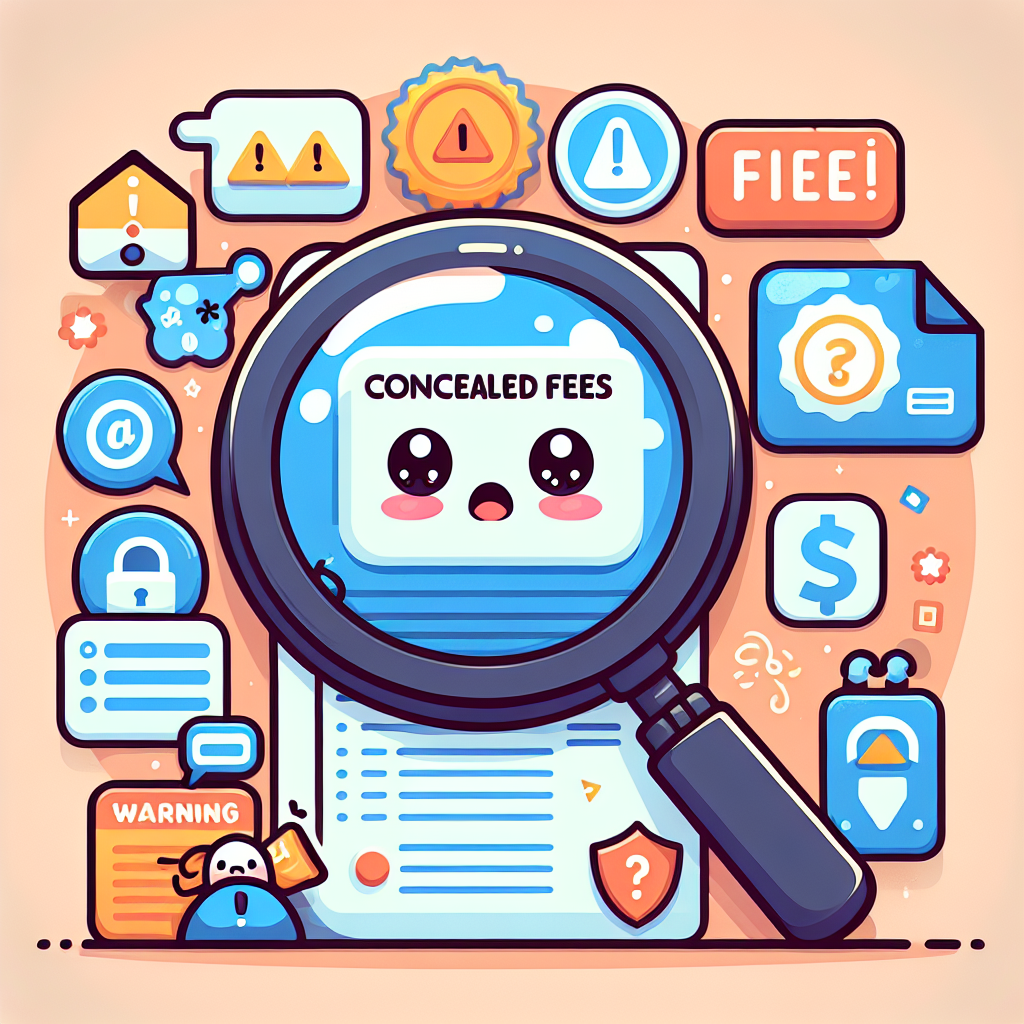 숨은 비용을 찾아내는 돋보기와 견적서 일러스트